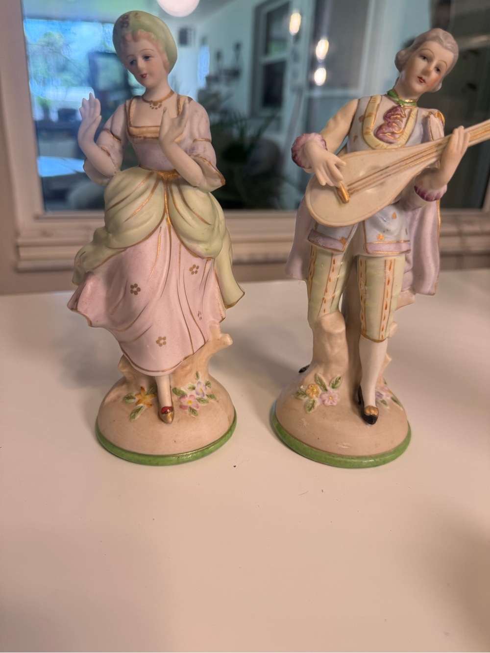 1950’s Vintage Hand Painted Bisque Porcelain Courting Couple